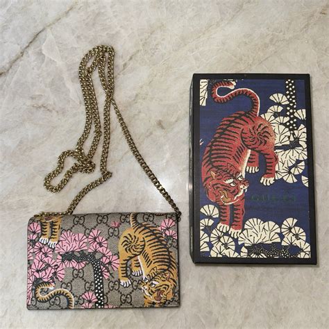 gucci bengal wallet on chain|Gucci tiger supreme wallet.